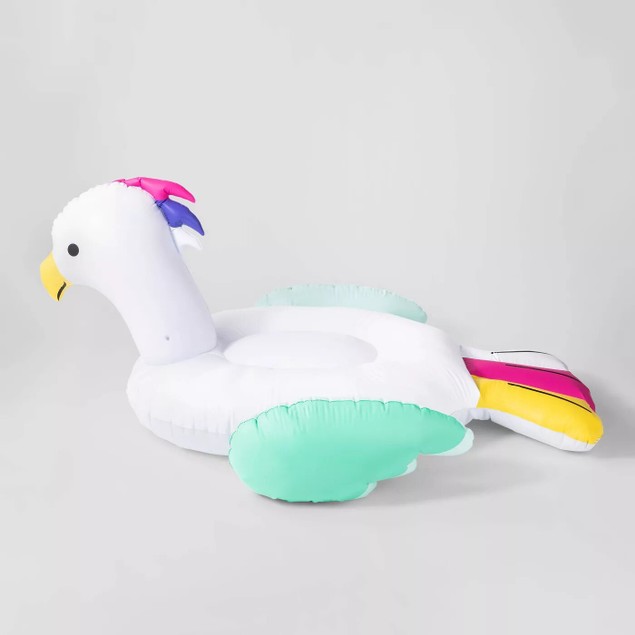Sun Squad Cockatoo Pool Float, Bird-Shaped Pool Float w/ a Fun Design ...