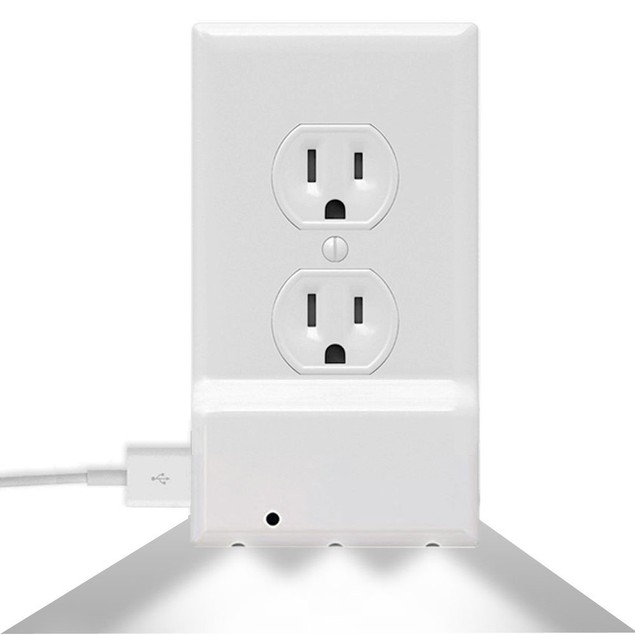 2-Pack Outlet Cover with USB Port and Built-In LED Light - BelleChic