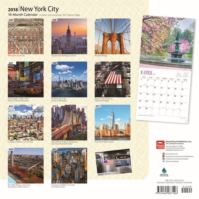 New York City Wall Calendar, New York City by Calendars Tanga