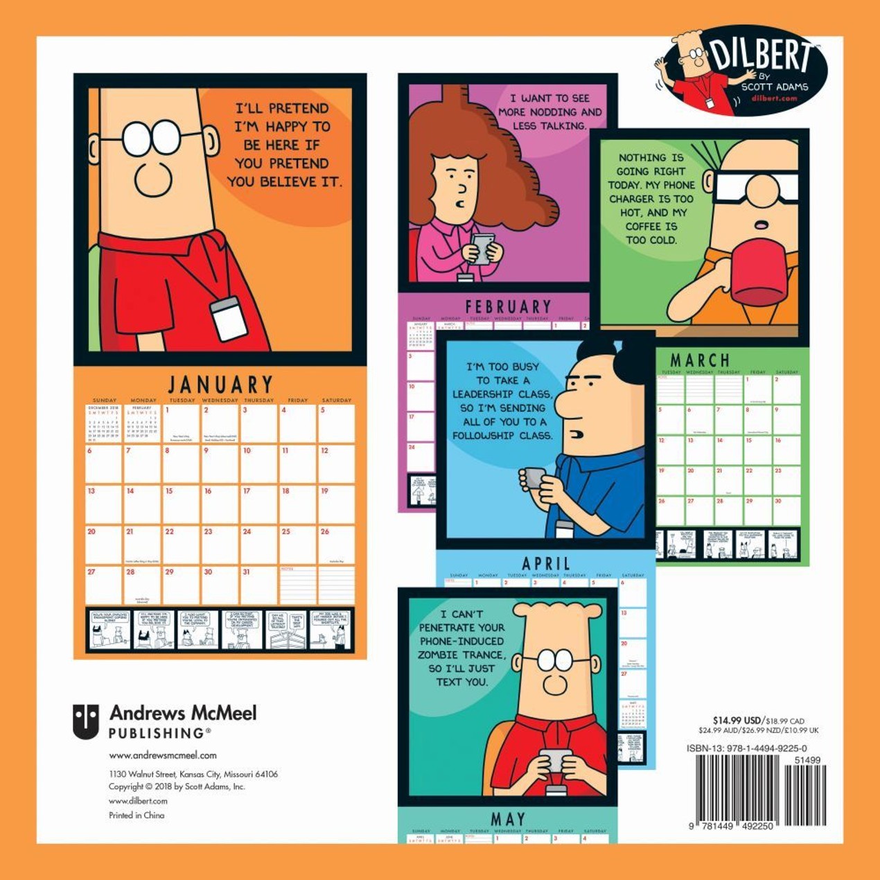 Dilbert Wall Calendar, Cartoons Comics by Calendars Tanga