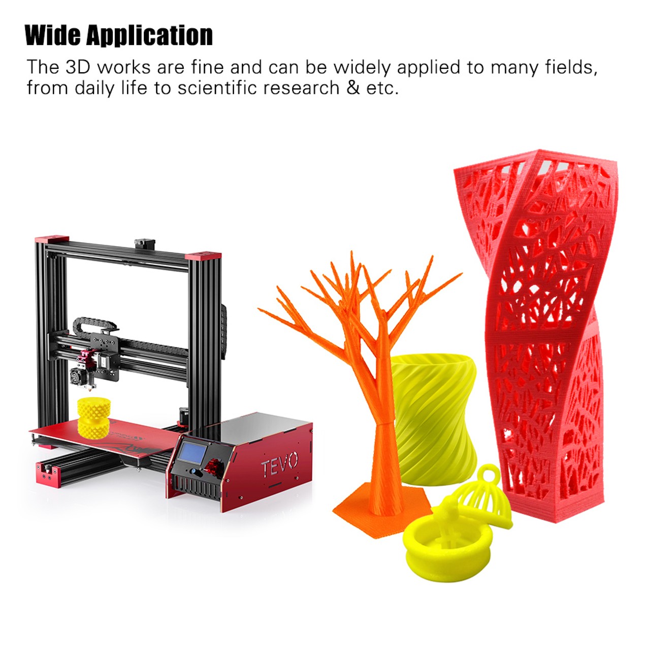 Tevo Black Widow Aluminum Frame Large Printing Size I3 3d Printer Diy Kit Tanga