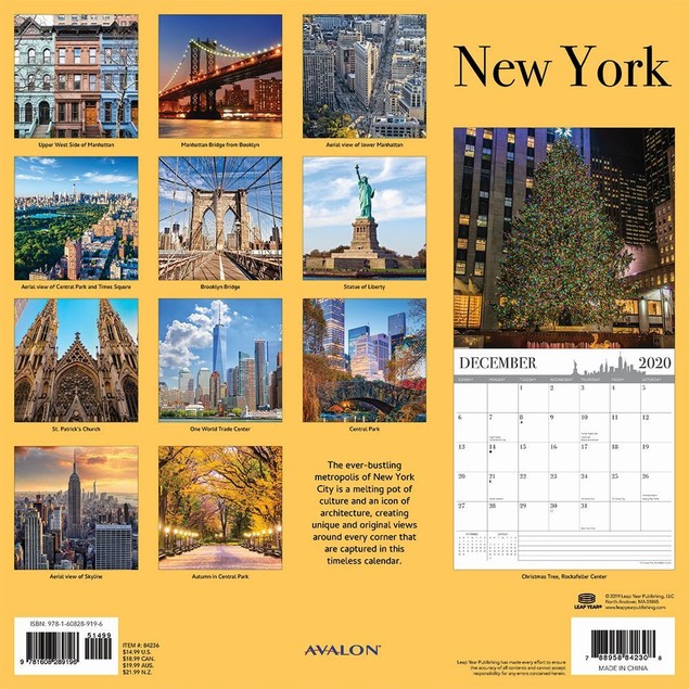 New York City Wall Calendar, New York City by Calendars Tanga