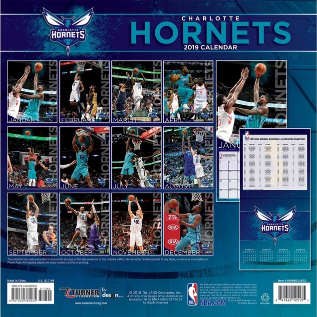 Charlotte Team Wall Calendar, Basketball by Calendars Tanga