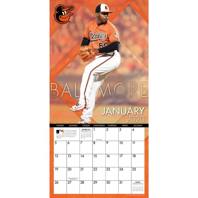 Baltimore Orioles Wall Calendar, Baltimore Orioles by Calendars Tanga