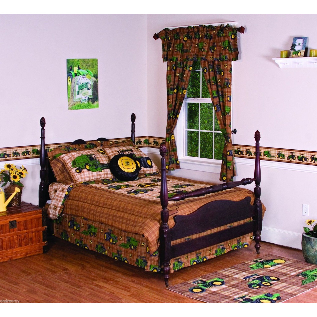John Deere Bedding Traditional Tractor And Plaid Collection Bed