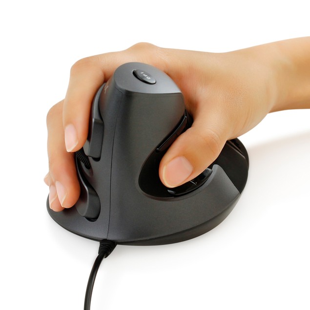 Deluxe Ergonomic Wired Vertical USB Optical Gaming Mouse for PC Laptop