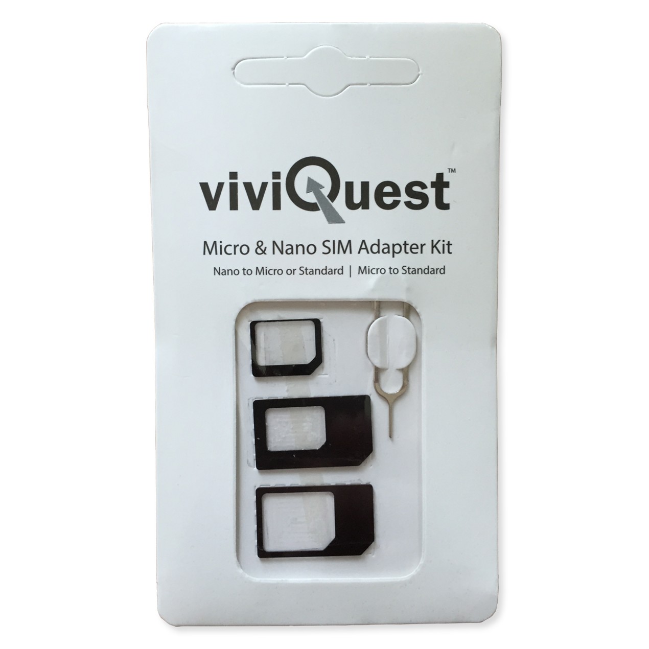 Viviquest 3 In 1 Sim Card Adapter Kit Nano Micro Sim Adapters